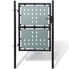 vidaXL Zwarte enkele deur schuttingpoort 100x125 cm
