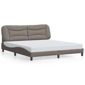 vidaXL Bedframe zonder matras "Hvar" stof taupe 180x200 cm