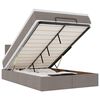 vidaXL Ottoman bed met matras en LED's 120x200cm stof taupe