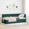 vidaXL Hoekbedframe met hoofdeinde Donkergroen 90 cm x 190 cm Fluweel