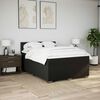 vidaXL Boxspring met matras stof zwart 160x200 cm