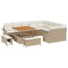 vidaXL Tuinbankenset 12 st Beige poly rattan