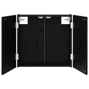 vidaXL Dartbord Kabinet Zwart eiken 56 x 12 x 53,5 cm Bewerkt hout
