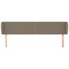 vidaXL Hoofdbord met randen 183x23x78/88 cm stof taupe