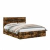vidaXL Bedframe met lade Gerookt eiken 160 x 200 cm Ingenieurshout
