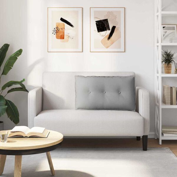 vidaXL Rugkussen Wolkengrijs 80 x 19 x 50 cm Stof