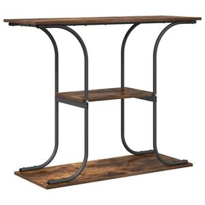 vidaXL Wandtafel Gerookt eiken 101 x 35 x 80,5 cm Bewerkt hout