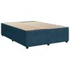 vidaXL Boxspring met matras fluweel blauw 140x200 cm