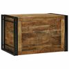 vidaXL Opbergbox Bruin en zwart 80 x 50 x 50 cm Ruw Mango Hout