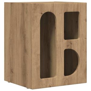 vidaXL Nachtkastje Artisan Eiken 40 x 35 x 50 cm Bewerkt hout