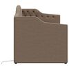 vidaXL Slaapbank met matras en USB stof taupe 90x200 cm