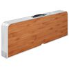 vidaXL Campingtafel inklapbaar met 2 banken aluminium bruin