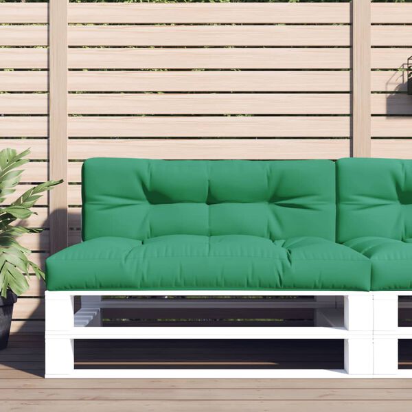 vidaXL Palletkussen 120x40x12 cm stof groen
