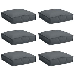 vidaXL Kussen 6 pcs Antraciet 40 x 40 x 8 cm Oxford Stof