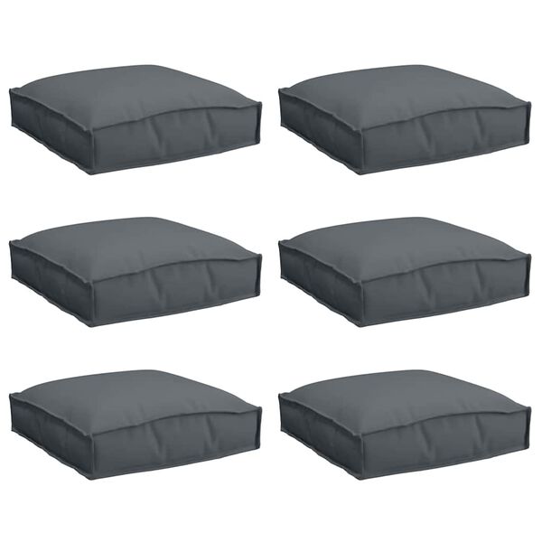 vidaXL Kussen 6 pcs Antraciet 40 x 40 x 8 cm Oxford Stof