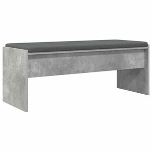 vidaXL Halbank met kussen Beton Grijs 103 x 38 x 40 cm