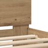 vidaXL Bedframe artisanaal eikenkleurig 90 x 190 cm Bewerkt hout