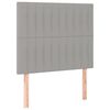 vidaXL Hoofdbord LED 80x5x118/128 cm stof lichtgrijs
