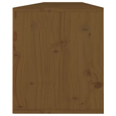 vidaXL Wandkasten 2 st 80x30x35 cm massief grenenhout honingbruin