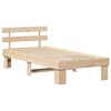 vidaXL Bedframe met hoofdeinde Naturel 90 x 200 cm Massief grenenhout