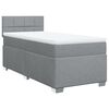 vidaXL Boxspring met matras stof lichtgrijs 90x190 cm