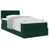 vidaXL Ottoman bed met matras 100x200 cm fluweel donkergroen