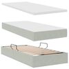 vidaXL Opbergbed met matras met matras Lichtgrijs 90 x 200 cm Fluweel