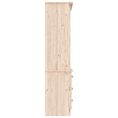 vidaXL Boekenkast met lades ALTA 60x35x142 cm massief grenenhout