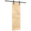 vidaXL Schuifdeur 70 x 210 cm Massief Grenenhout (Niet-Behandeld)