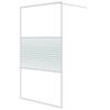 vidaXL Inloopdouchewand 115x195 cm transparant ESG-glas wit