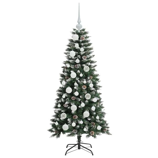 vidaXL Kunstkerstboom Groen 55 x 55 x 120 cm PVC en Plastic en Staal