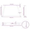 vidaXL Salontafelpoten 2 st V-vormig 50x(30-31,3) cm staal wit