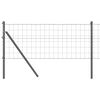 vidaXL Euro-hek met grondbevestiging 10 x 0,4 m PVC-Coated Staal Grijs
