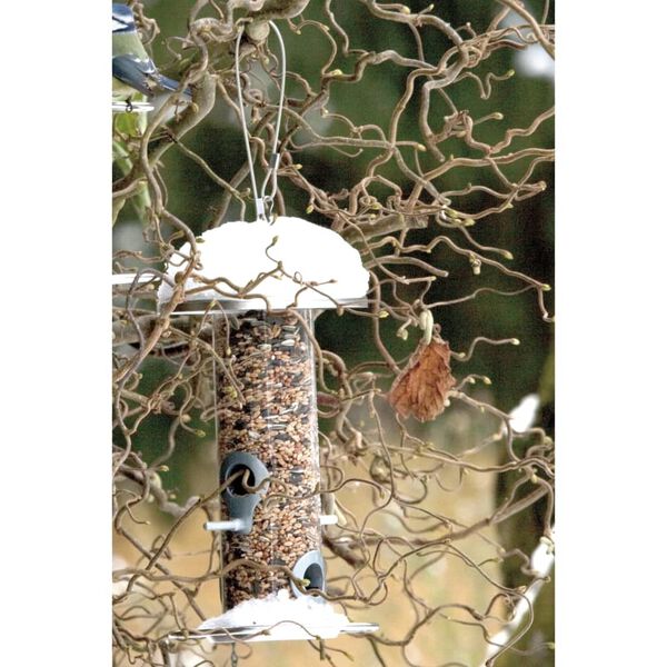 dobar Vogelvoeder 14x14x26 zilverkleurig