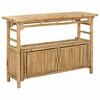 vidaXL Wandtafel met plank met opslag Naturel 110 x 35 x 75 cm Bamboe