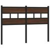 vidaXL Vervangend hoofdbord 120 cm bewerkt hout en staal bruin eikenkleurig