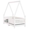 vidaXL Kinderbedframe 70x140 cm massief grenenhout wit