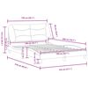 vidaXL Bedframe zonder matras "Hvar" kunstleer bruin 140x200 cm