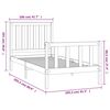 vidaXL Bedframe met hoofdbord grenenhout honingbruin 100x200 cm