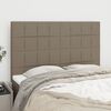vidaXL Hoofdbord taupe 144x5x118/128 cm Stof