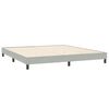 vidaXL Boxspring zonder matras fluweel lichtgrijs 200x220 cm