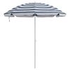 vidaXL Parasol Blauw en Wit 161 x 161 x 193 cm Polyester