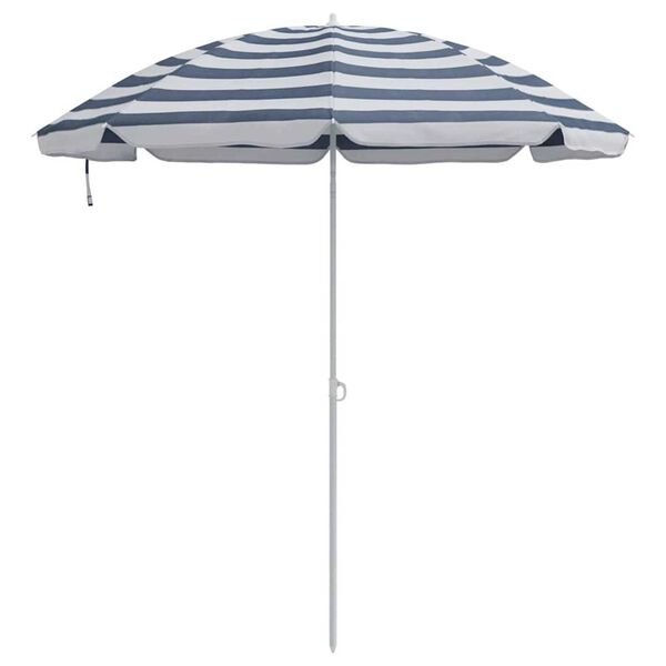 vidaXL Parasol Blauw en Wit 161 x 161 x 193 cm Polyester