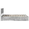 vidaXL Bedframe met hoofdeinde Beton Grijs 120 x 200 cm Bewerkt hout