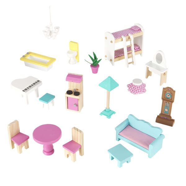 KidKraft Poppenhuis 3-laags Abbey Manor 60,58x32,77x71,76 cm