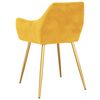 vidaXL Eetkamerstoelen 4 st fluweel geel