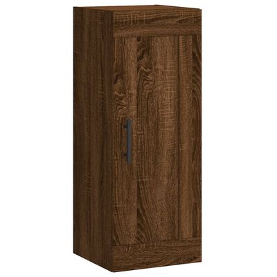 vidaXL Wandkast 34,5x34x90 cm bewerkt hout bruin eikenkleur