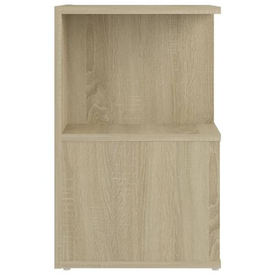 vidaXL Nachtkastjes 2 st 35x35x55 cm bewerkt hout sonoma eikenkleurig