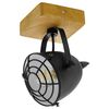 EGLO Spotlight Gatebeck 1 lamp staal en hout zwart