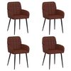 vidaXL Eettafelstoelen 4 st Kunstleer Glanzend Bruin 57 x 50 x 85 cm